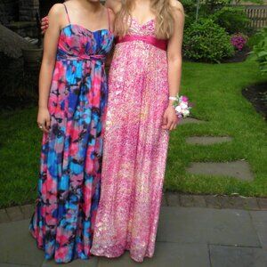 BCBG Pink Chiffon Formal Dress